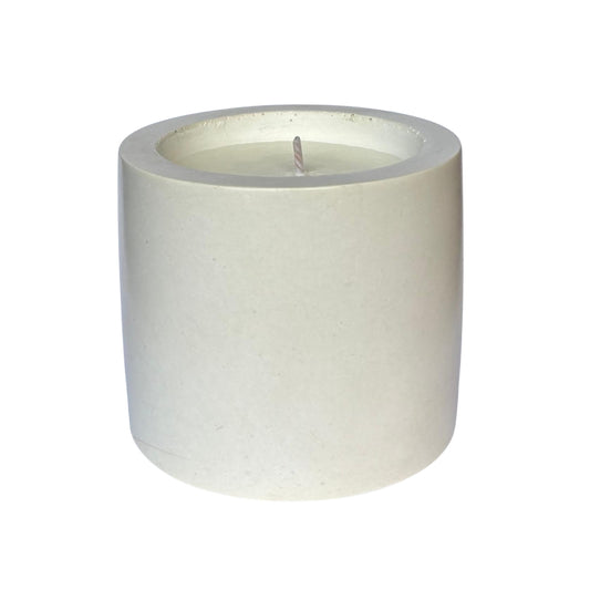Classic White Concrete Candle